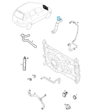 WAZ PŘÍVOD CHLADIČŮ OPEL MERIVA A