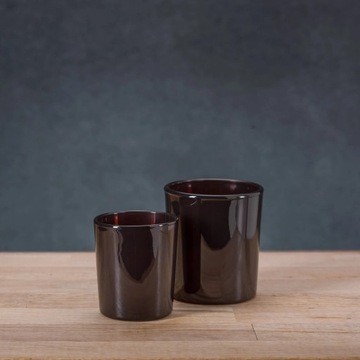 Szklanka pojemnik do zalewu świec 70848 brąz transparent 280 ml kpl. 6 szt.