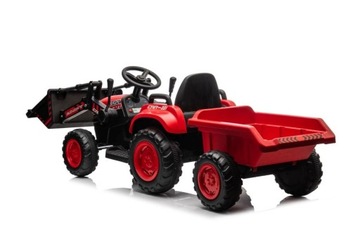 ТРАКТОР С АККУМУЛЯТОРОМ 12В 2x45ВТ ПРИЦЕПНЫЙ КОВШ КРАСНЫЙ
