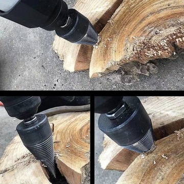 Шнек для колки дров, дрель, конус колки, 2 адаптера