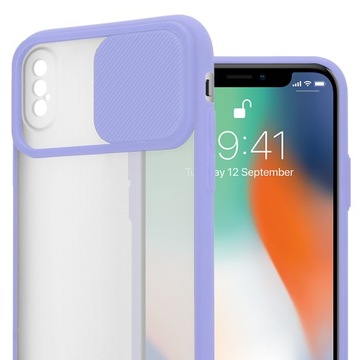 ETUI PODWÓJNA OCHRONA DO IPHONE XS MAX | FIOLETOWE