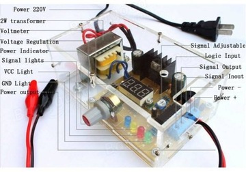 КОМПЛЕКТ Регулируемый блок питания LM317 в корпусе для самостоятельной сборки