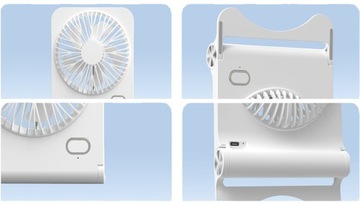 Настольный вентилятор Mini USB Настольный вентилятор, 3 скорости, белый, 2000 мАч
