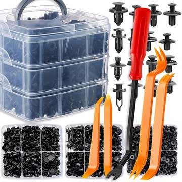 булавки, зажимы, автомобильные зажимы, 625 шт, универсальные обивочные, 18 размеров