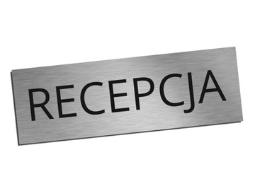 Tabliczka na drzwi RECEPCJA samoprzylepna 6,5x20cm