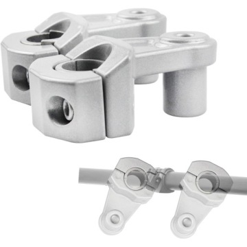 DIRECTOR RISER MOUNTS 22/28mm silver 2pcs