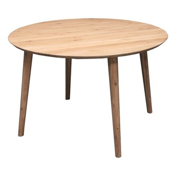 STÓŁ Drewniany Dębowy Okrągły Dąb 120 cm Olejowany