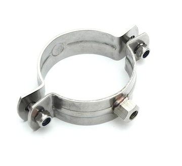 N1 OBEJMA RURY NIERDZEWNA DN40 FI 48,3 Z NAKR. M8 UCHWYT DWUCZĘŚC. INOX