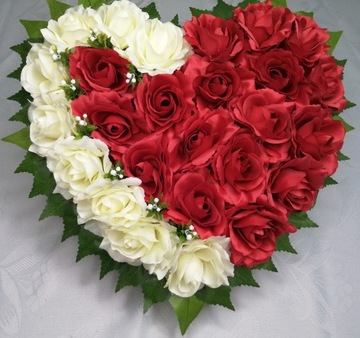 Wiązanka stroik na grób cmentarz nagrobna serce