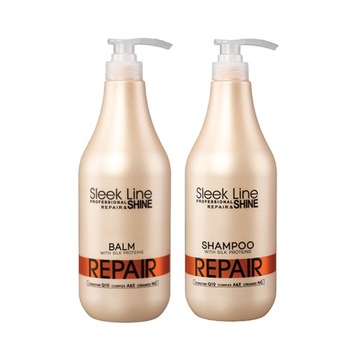 STAPIZ SLEEK LINE REPAIR Шампунь + Бальзам для поврежденных волос НАБОР