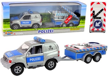 Auto Policja z lawetą pod kloszem 510613 CT-681