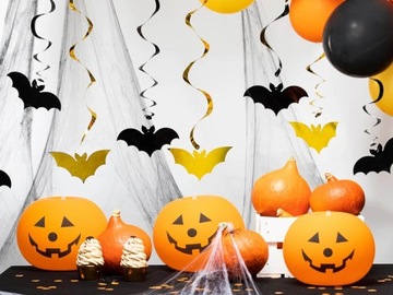 ГИРЛАНДЫ ДЛЯ УКРАШЕНИЙ НА ХЭЛЛОУИН ПОДВЕСНЫЕ УКРАШЕНИЯ ЧЕРНЫЕ