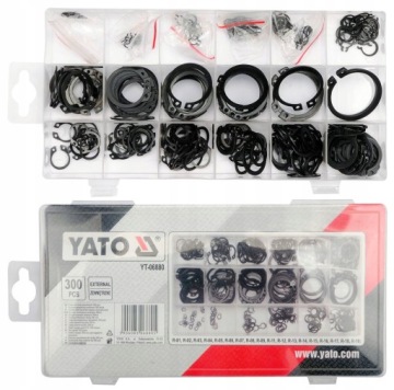 НАБОР НАРУЖНЫХ КОЛЬЦ YATO 300 ШТ. ПЛАСТИКОВАЯ КОРОБКА YT-06880