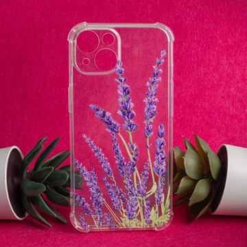 Чехол с цветочным узором и цветной накладкой для Samsung Galaxy S24