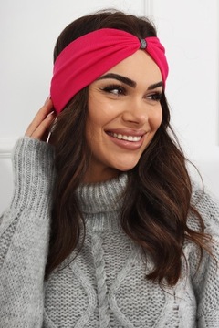 OPASKA DAMSKA NA GŁOWĘ USZY NAUSZNIKI TURBAN WĘZEŁ PRZEPLATANA KOLORY