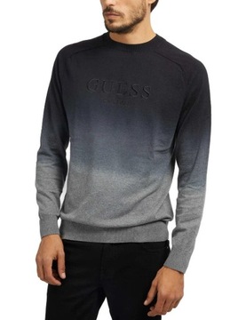 GUESS Sweter Męski Czarny Gradient S