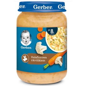 Gerber Obiadek dla Dzieci Kalafiorowa z Królikiem 8 m+ 190 g