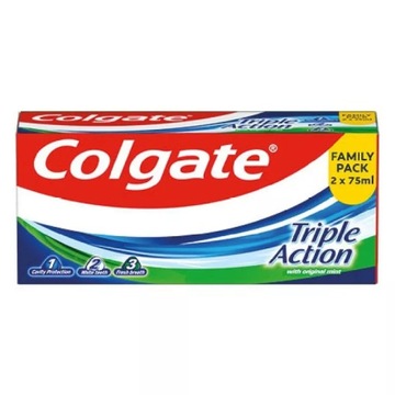 PASTA DO ZĘBÓW TRIPLE ACTION COLGATE 2X75ML FAMILY PACK