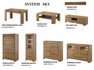 KEY RIVIERA СЕКЦИЯ, RTV, КОМОД, ВИТРИНА SKY
