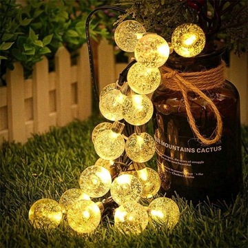 СОЛНЕЧНАЯ САДОВАЯ ГИРЛЯНДИЯ ДЛЯ БАЛКОНА 50 LED 10М