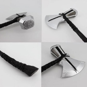 TOPÓR STORMBREAKER MŁOT THOR SUPERBOHATER COSPLAY 1:1 DUŻY 53 CM PU