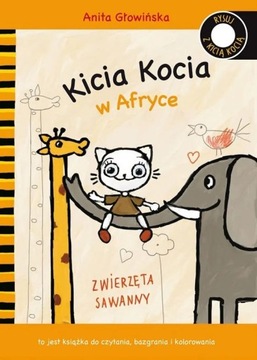 Kolorowanka Kicia Kocia w Afryce - Rysuj i poznaj safari