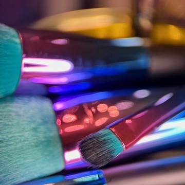 ZESTAW pędzelki do makijażu pędzle 7szt rainbow