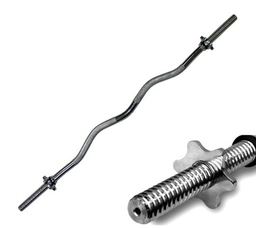 Gryf lekko łamany 120cm / 25mm sztanga 7SPORTS - idealny do treningu