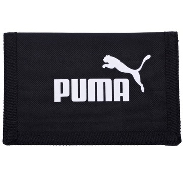 Portfel Sportowy Puma Unisex Czarny Damski Męski Na rzep Rozkładany