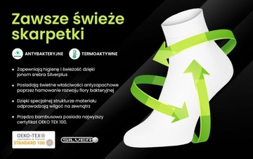 STOPKI MĘSKIE BAMBUSOWE PRZEDŁUŻANE 41-43 5 PAR