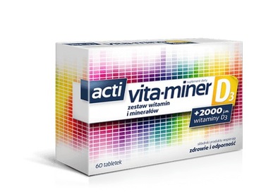 ACTI VITA-MINER WITAMINA D3 2000 WITAMINY MINERAŁY