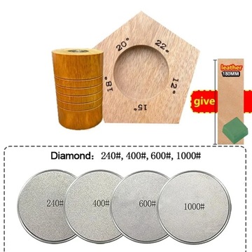 NEW Rolling Knife Sharpener Whetstone Diamond Sharpening Stone Disc 5 Sharp