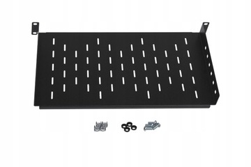 PÓŁKA STAŁA DO SZAFY RACK 19'' 1U 250MM CZARNA