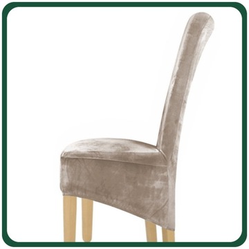 НАБОР ИЗ 4 ШТ. Чехлы для стульев XL COOL BEIGE ПЛОТНЫЙ ВЕЛУР