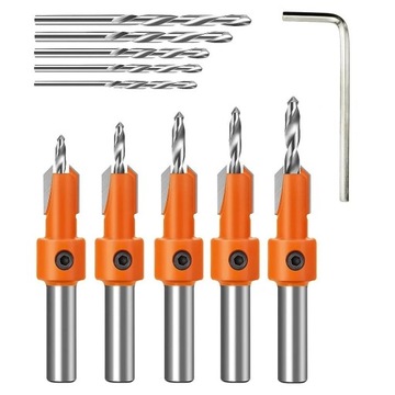 forets fraisés 8 mm pour bois, avec forets hélicoïdaux
