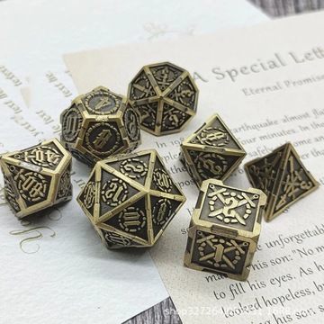 ZAKON PALADYNÓW ZESTAW 7 METALOWYCH KOŚCI RPG