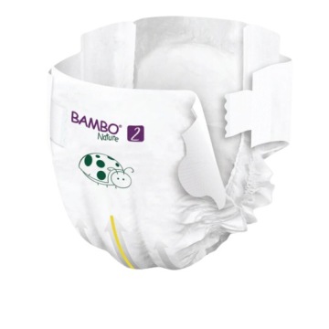 Дышащие памперсы ECO-FRIENDLY NURSES 2 MINI 3-6кг 30шт BAMBO NATURE