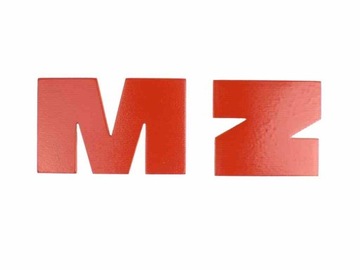 NAKLEJKA MZ LITERKA CZERWONA DL