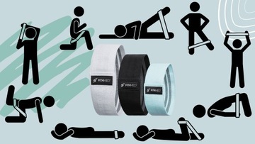 НАБЕДРА 3 ШТ. ЛЕНТЫ ДЛЯ ФИТНЕСА МАТЕРИАЛ FIT4MED
