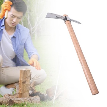 Кирка из нержавеющей стали. Прочный ручной инструмент. Удобный портативный ледоруб.