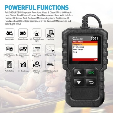 АВТОМОБИЛЬНЫЙ OBD2 СКАНЕР RUN CREADER 3001