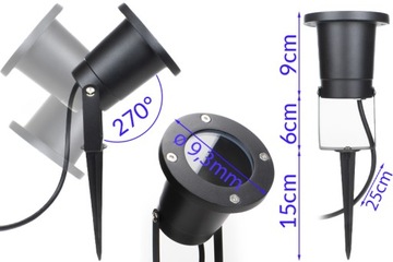 5 светодиодных садовых ламп, вмонтированных в землю. ОТРАЖАТЕЛЬ SKYPER.