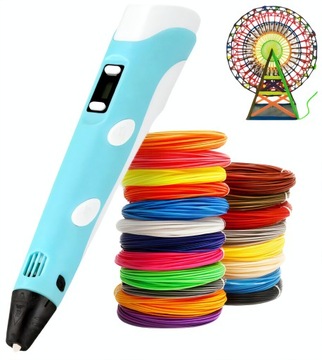 DRUKARKA DŁUGOPIS 3D PEN ZESTAW + WKŁADY 110 METRÓW PREZENT DLA DZIECI 2024