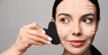 РОЛИКОВЫЙ МАССАЖЕР ДЛЯ ЛИЦА + НАБОР КАМНЕЙ ГУА ША