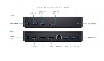 ДОК-СТАНЦИЯ DELL D6000 HDMI USB + блок питания DELL GNDVY 130 Вт
