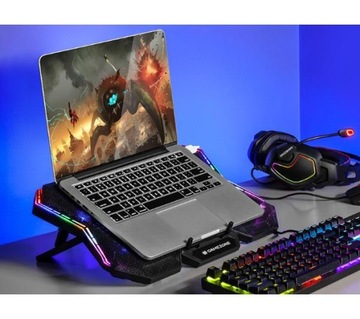 ОХЛАЖДАЮЩАЯ ПОДСТАВКА ДЛЯ НОУТБУКА со светодиодной подсветкой RGB