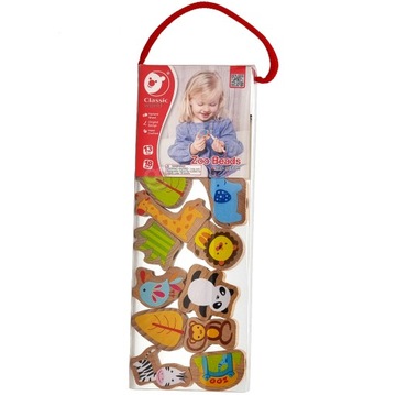 МОНТЕССОРИ ZOO EDU CLASSIC WORLD BLOC THREADER