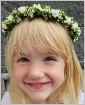 Причастный венок. Причастные венки. Зеленый венок для причастия + капельница.