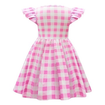 SPÓDNICA W RÓŻOWĄ KRATĘ BARBIE PRINCESS GIRLS LAPA