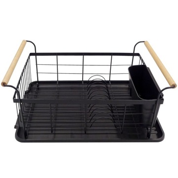 ЧЕРНЫЙ ДРЕНАЖ ДЛЯ СУШКИ ПОСУДЫ, БОЛЬШОЙ ПОДДОН ДЛЯ КАПЕЛЬНИКА